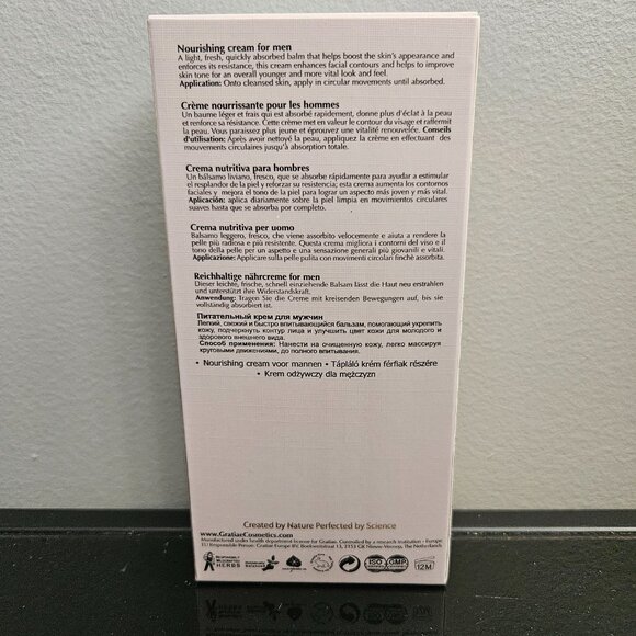 GRATIAE NOURISHING CREAM FOR MEN - 4.05 fl oz / 120 ml - BRAND NEW -SEALED - Picture 2 of 5